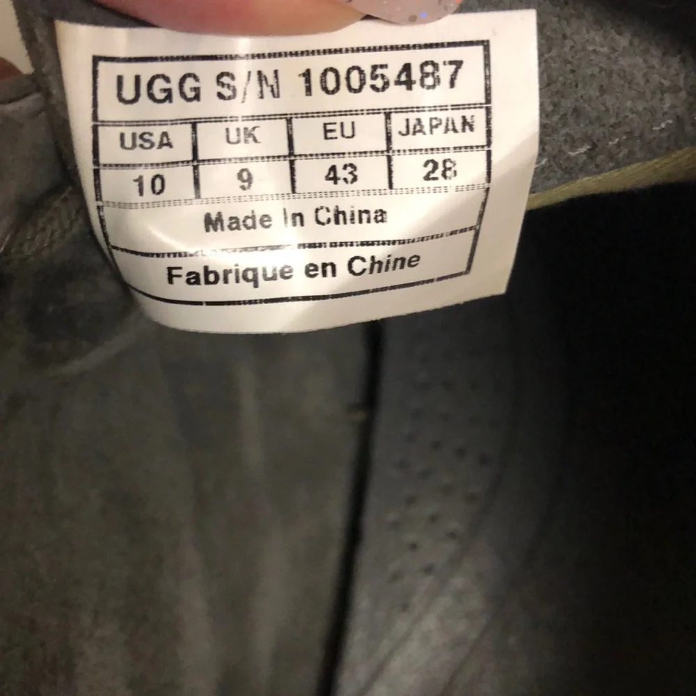 UGG Men's Gray Suede Chukka Boots Desert Lace Up Leather Size 10